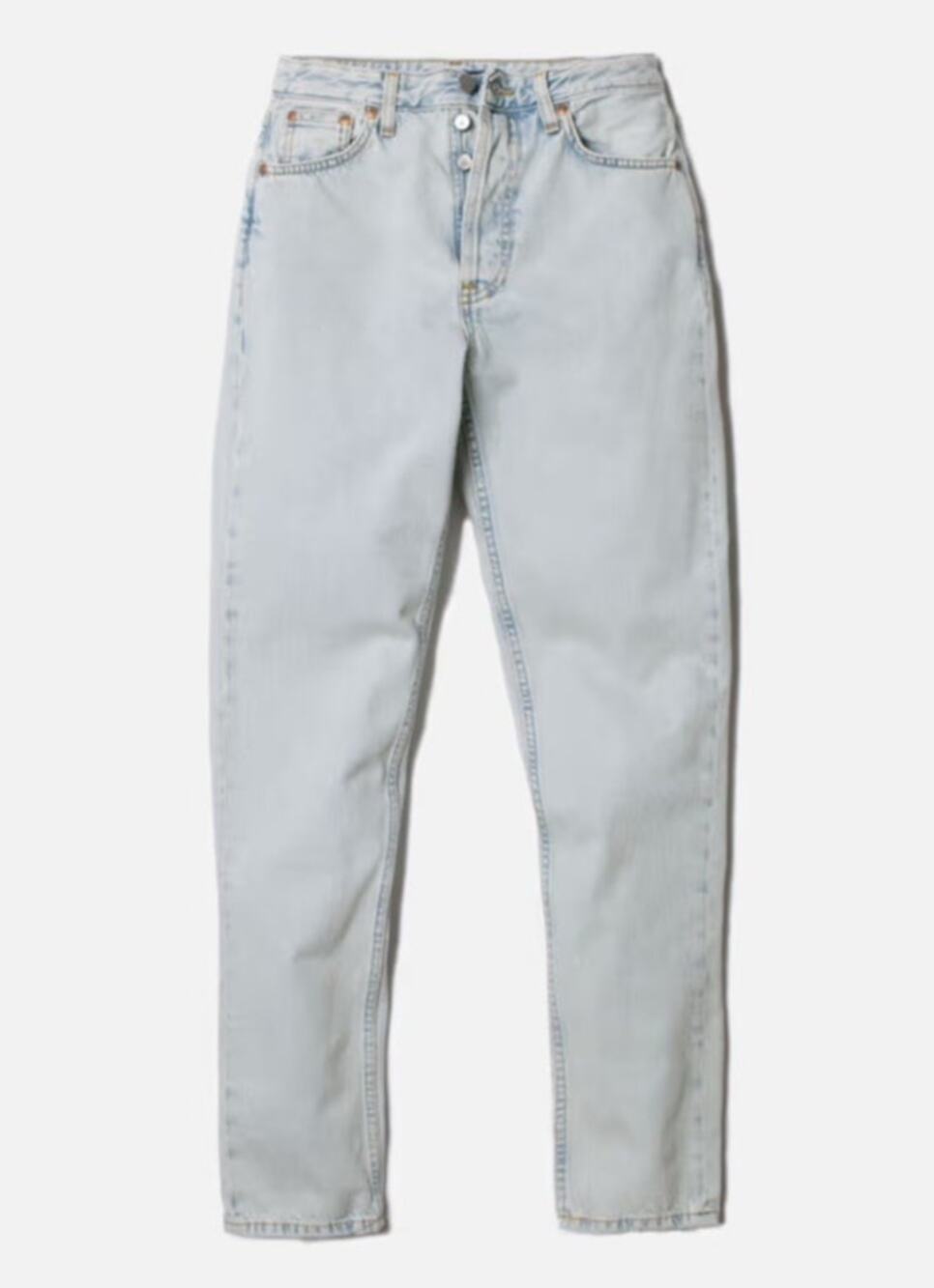 Nudie Jeans Co Breezy Britt High Waist Tapered Jean Size 25 Touch Of Blue Scandi